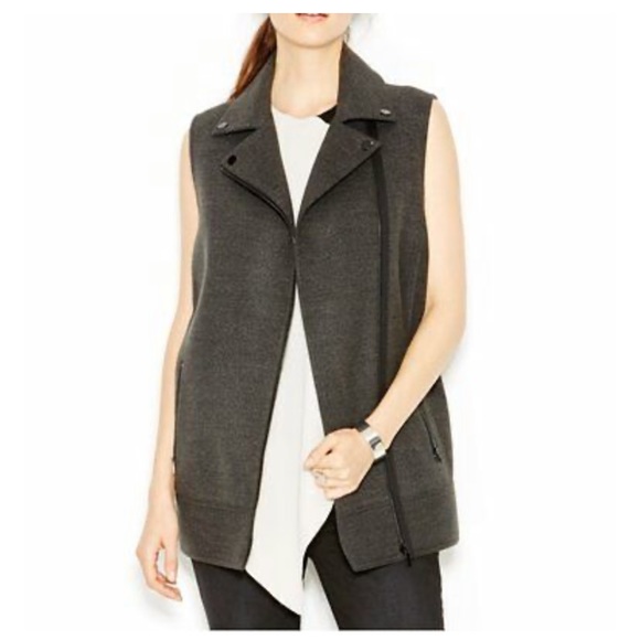 Rachel Roy Gray Wool Vest - Picture 2 of 8